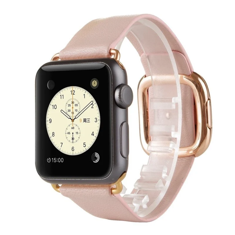 Bequem Apple Watch Series 4 44mm Echtes Leder armband