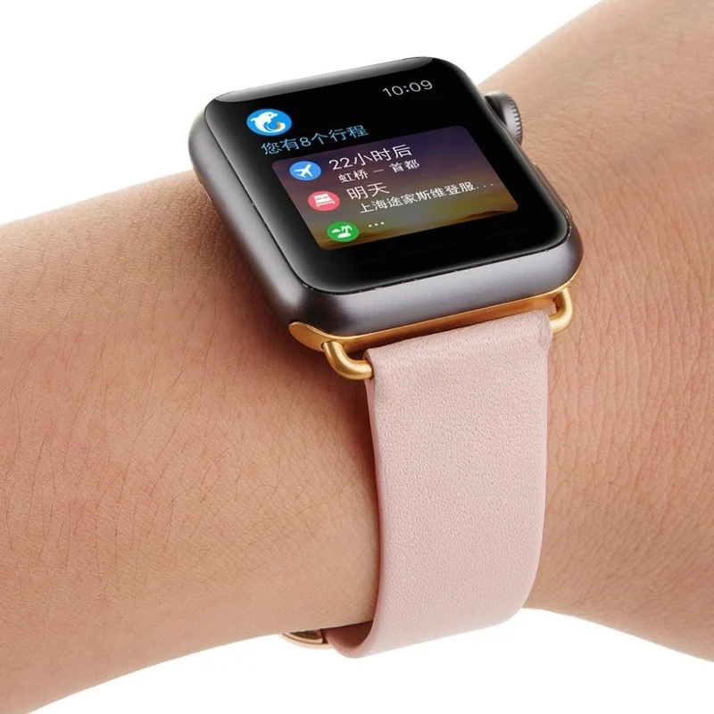 Bequem Apple Watch Series 4 44mm Echtes Leder armband