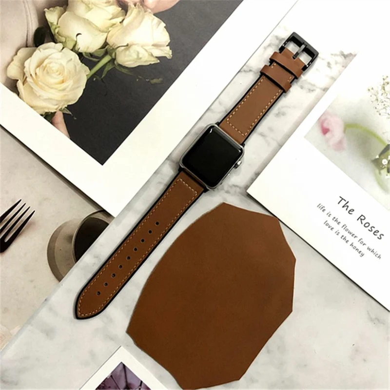 Sehr elegant Apple Watch Series 4 40mm Echtes Leder armband
