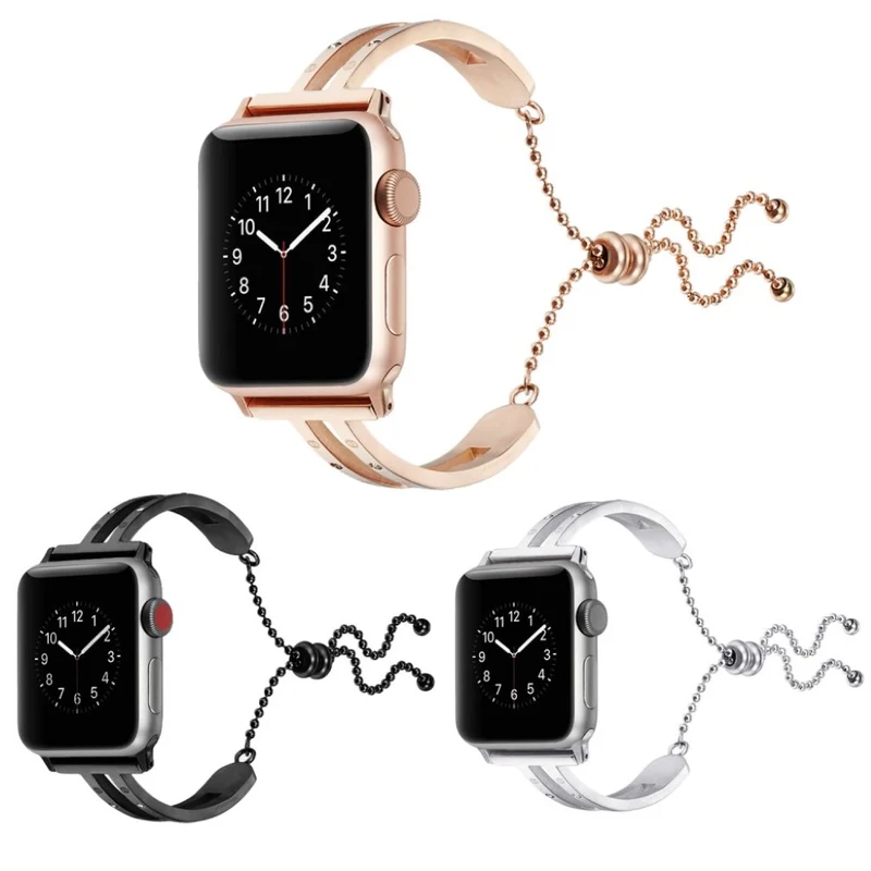 Süß Apple Watch Series 4 44mm Metall und Strass armband
