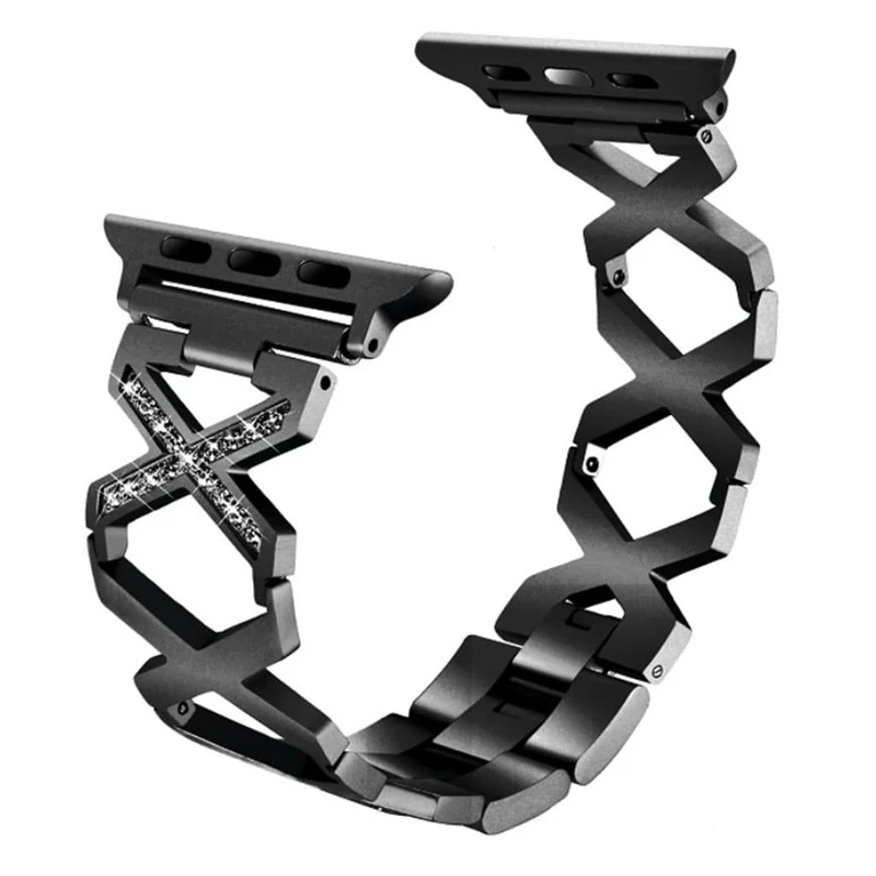 Robust Apple Watch Series 4 44mm Metall und Strass armband