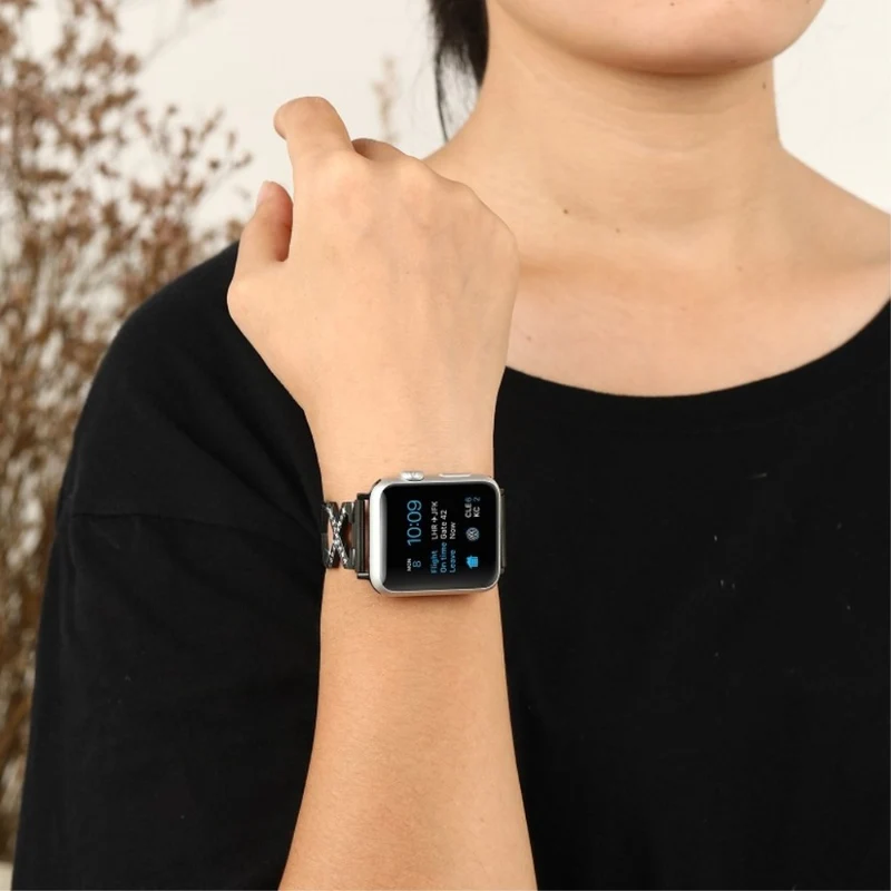 Robust Apple Watch Series 4 44mm Metall und Strass armband