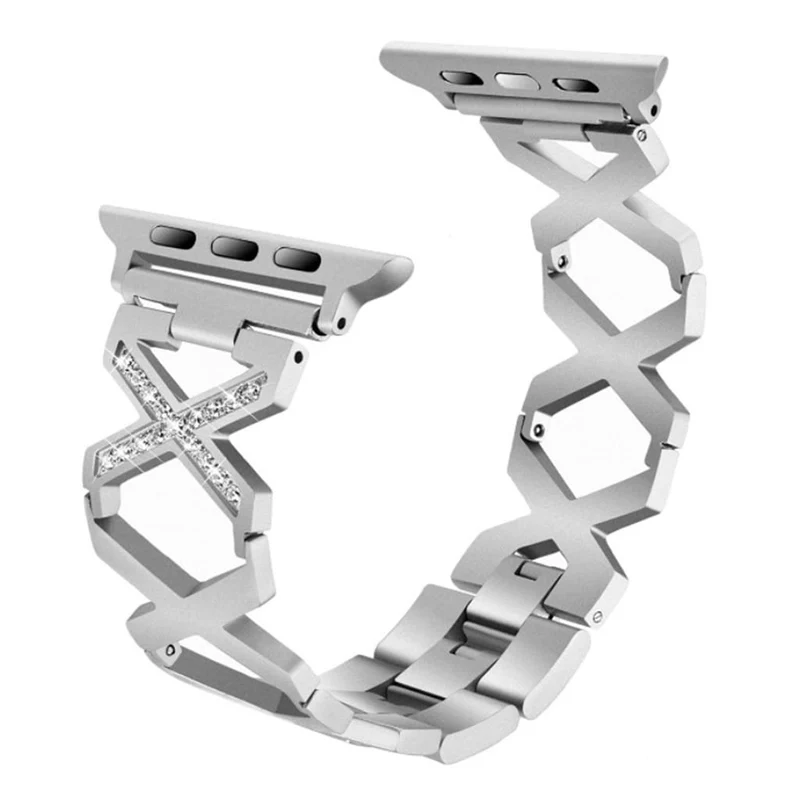 Robust Apple Watch Series 4 44mm Metall und Strass armband