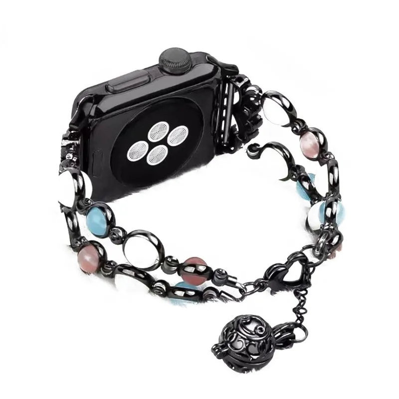 Elegant Apple Watch Series 4 44mm Metall und Strass armband