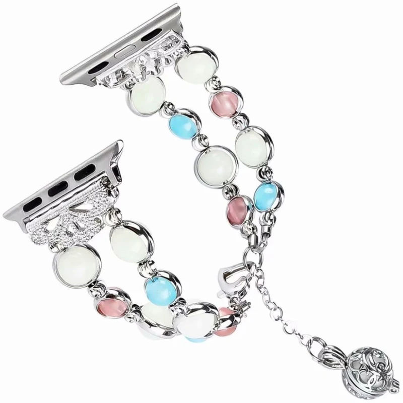 Elegant Apple Watch Series 4 44mm Metall und Strass armband