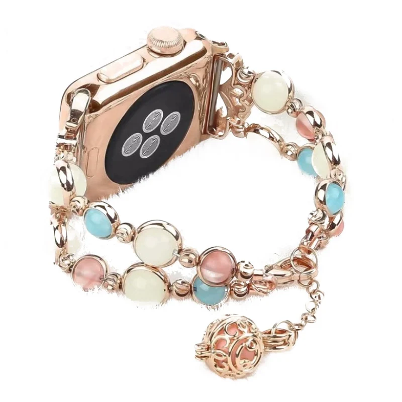 Elegant Apple Watch Series 4 44mm Metall und Strass armband