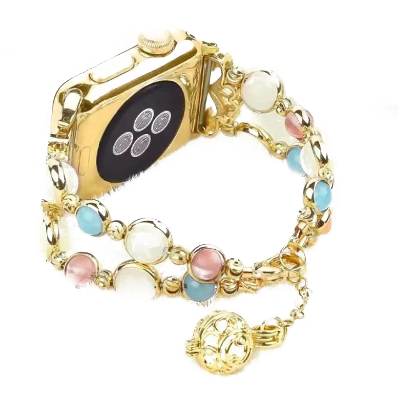 Elegant Apple Watch Series 4 44mm Metall und Strass armband