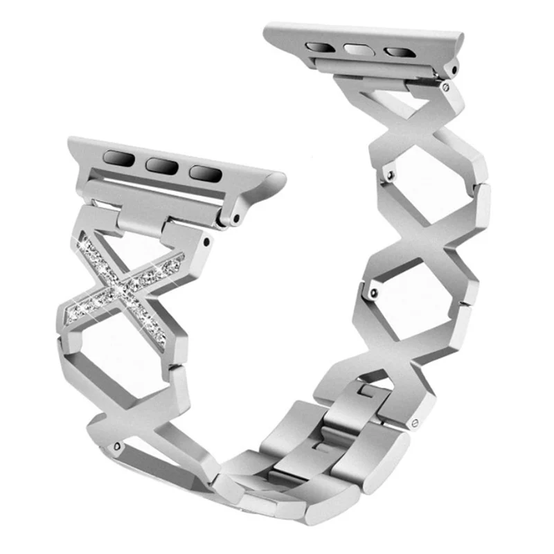 Elegant Apple Watch Series 4 40mm Metall und Strass armband