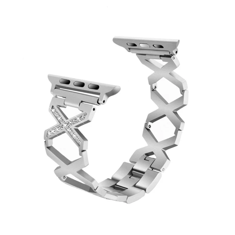 Elegant Apple Watch Series 4 40mm Metall und Strass armband