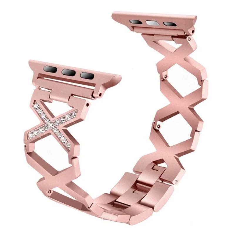 Elegant Apple Watch Series 4 40mm Metall und Strass armband