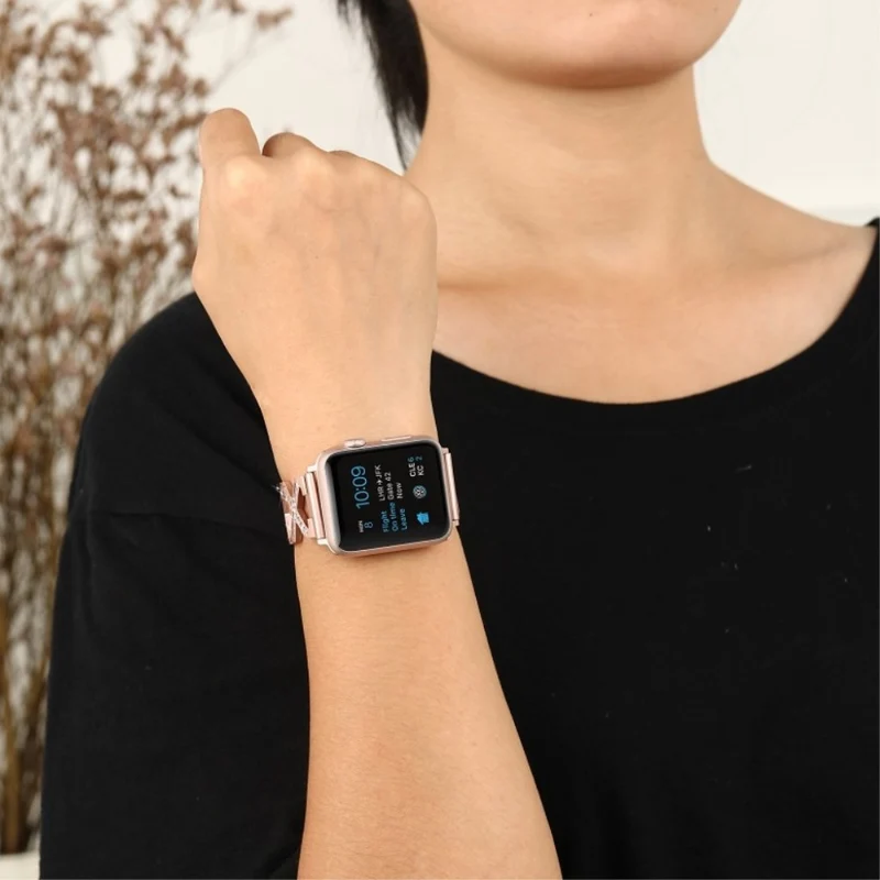 Elegant Apple Watch Series 4 40mm Metall und Strass armband