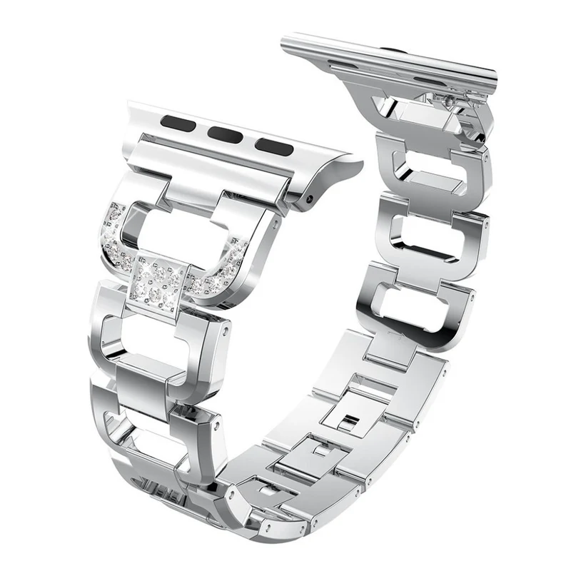 Schön Apple Watch Series 1-3 38mm Metall und Strass armband