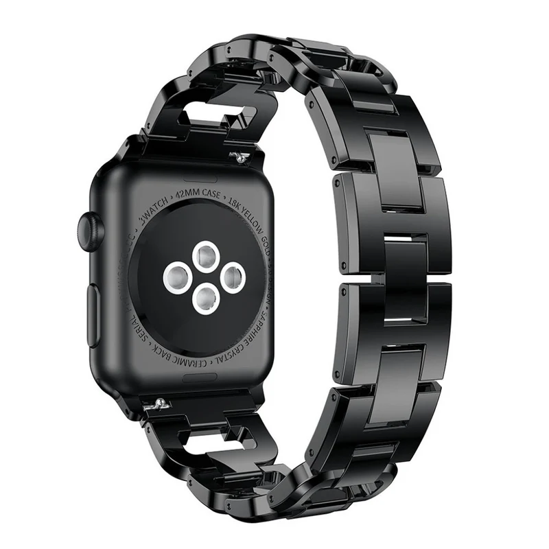 Schön Apple Watch Series 1-3 38mm Metall und Strass armband