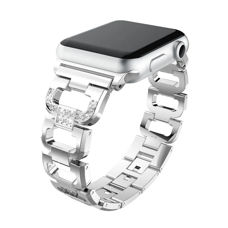 Cool Apple Watch Series 1-3 42mm Metall und Strass armband