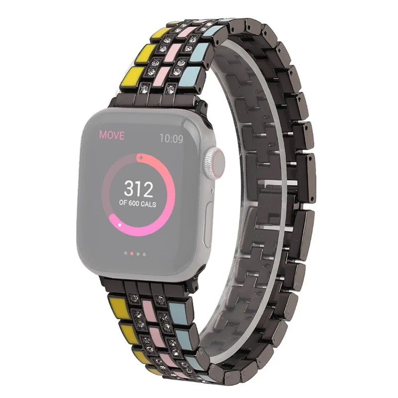 Robust Apple Watch Series 7 45mm Metall und Strass armband