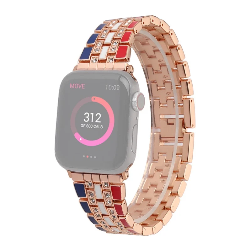 Robust Apple Watch Series 7 45mm Metall und Strass armband