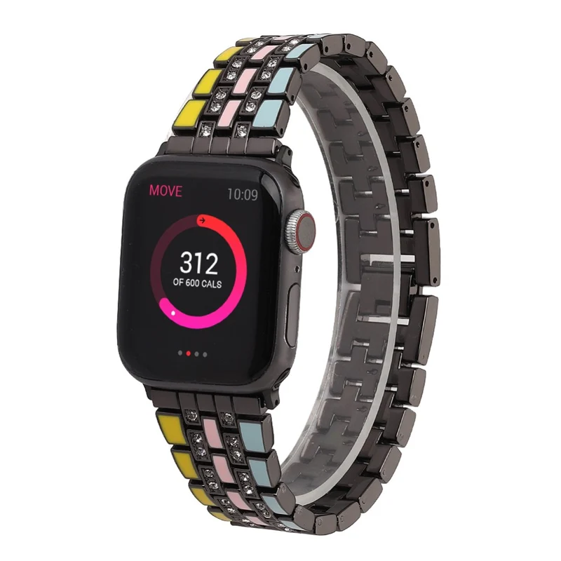 Robust Apple Watch Series 7 45mm Metall und Strass armband