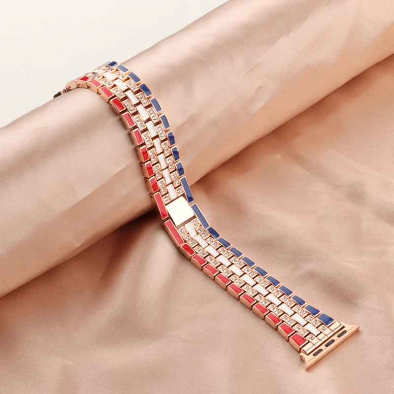 Robust Apple Watch Series 7 45mm Metall und Strass armband