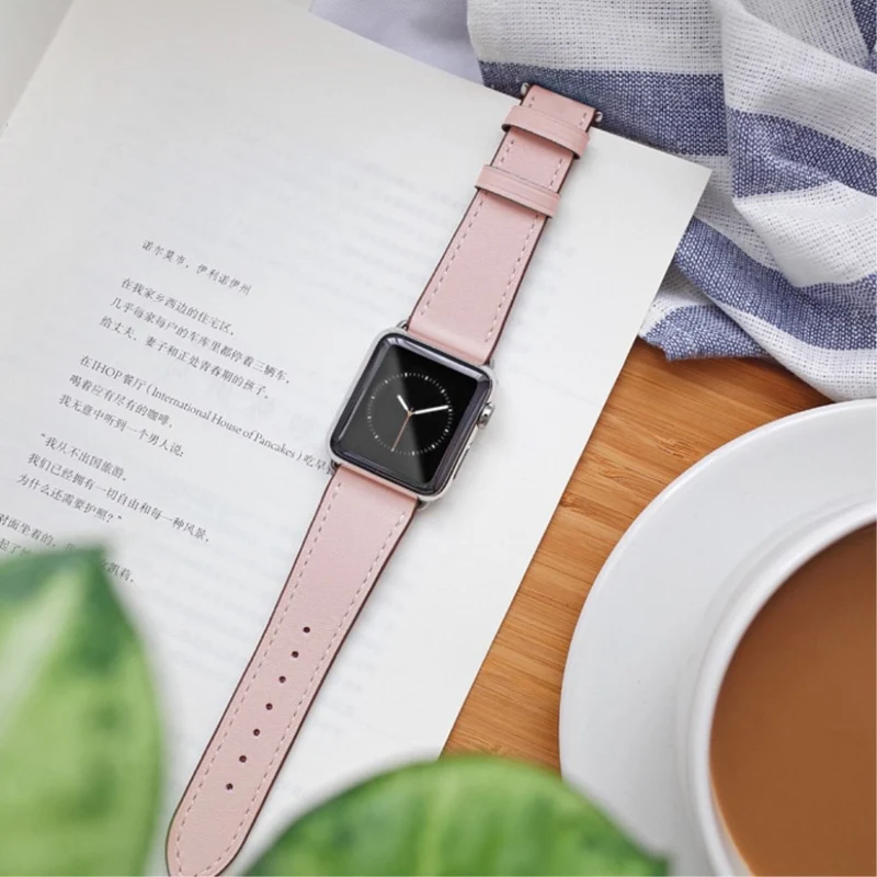 Super robust Apple Watch Series 5 40mm Echtes Leder armband