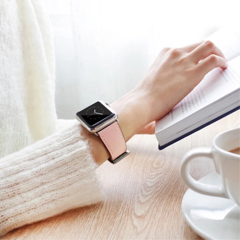 Super robust Apple Watch Series 5 40mm Echtes Leder armband
