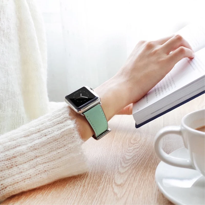 Super robust Apple Watch Series 5 40mm Echtes Leder armband