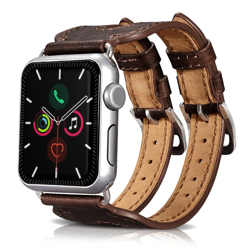 Sehr elegant Apple Watch Series 5 40mm Echtes Leder armband