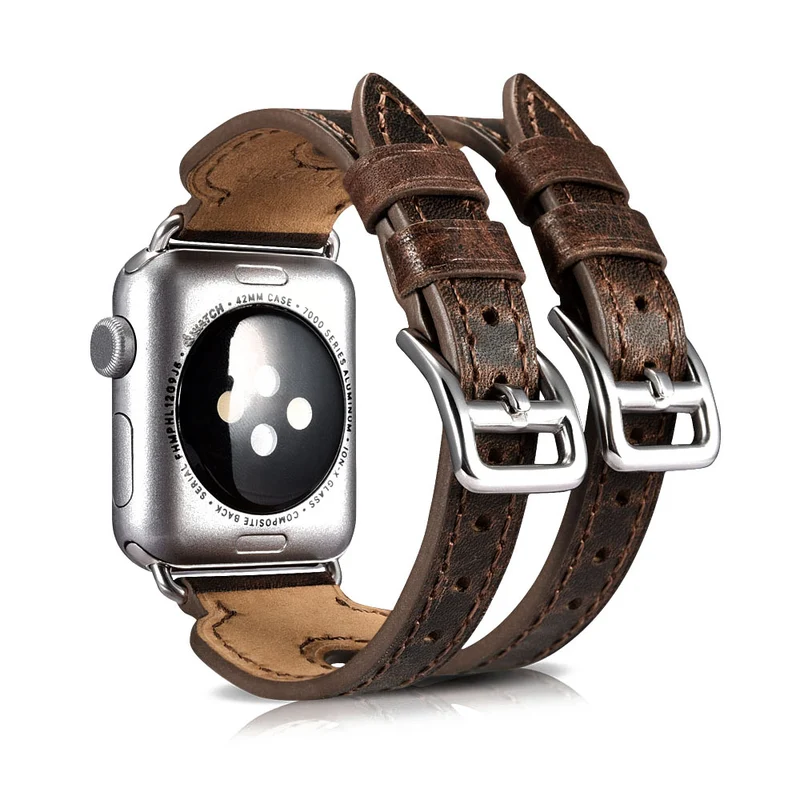 Sehr elegant Apple Watch Series 5 40mm Echtes Leder armband