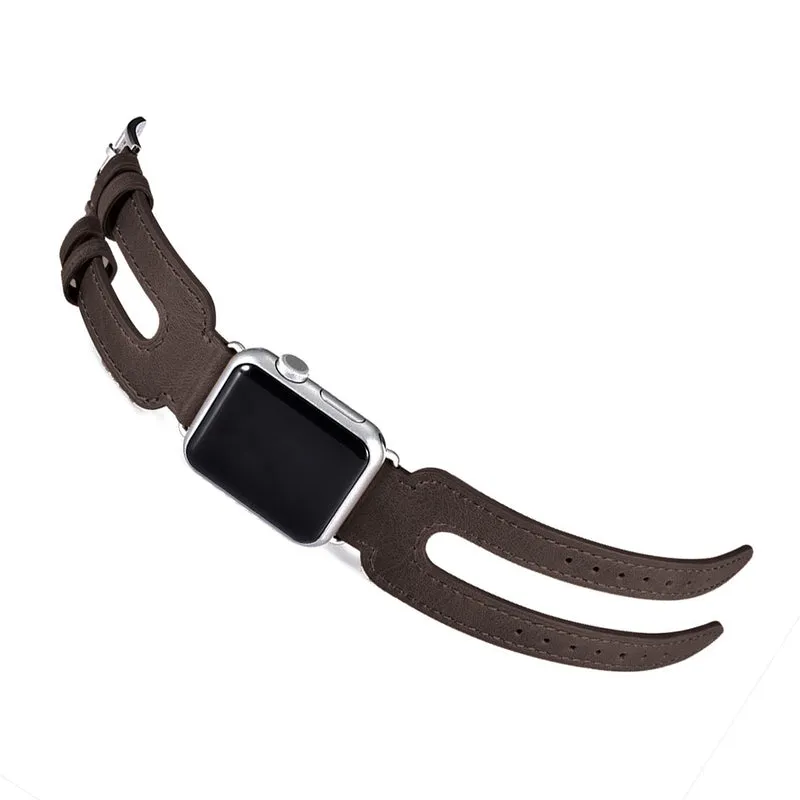 Sehr elegant Apple Watch Series 5 40mm Echtes Leder armband