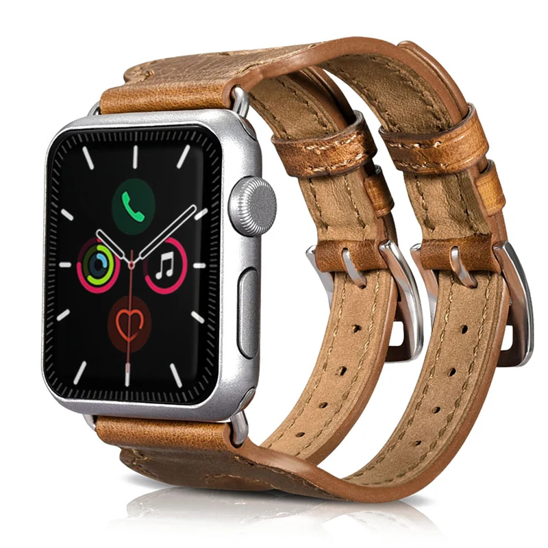 Sehr elegant Apple Watch Series 5 40mm Echtes Leder armband