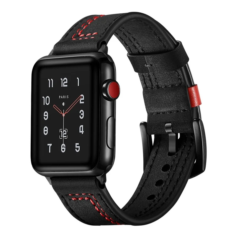 Super bequem Apple Watch Series 5 40mm Echtes Leder armband