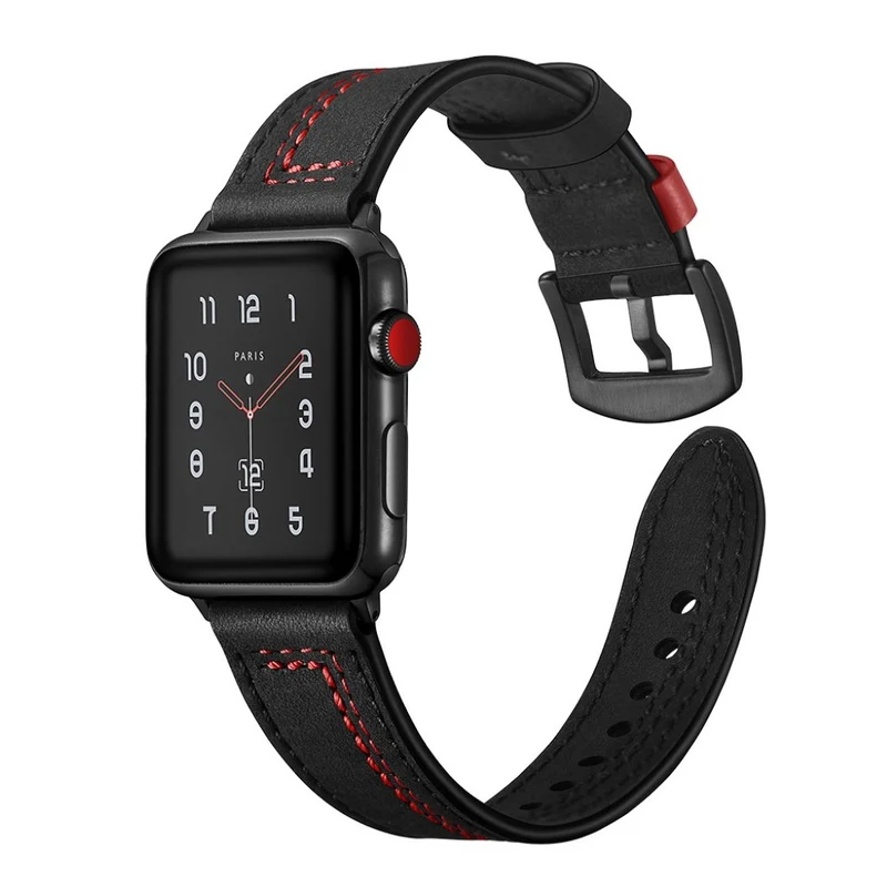 Super bequem Apple Watch Series 5 40mm Echtes Leder armband
