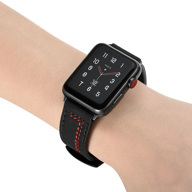 Super bequem Apple Watch Series 5 40mm Echtes Leder armband
