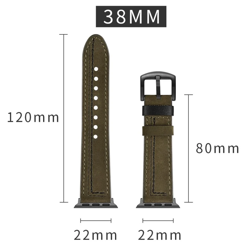 Super bequem Apple Watch Series 5 40mm Echtes Leder armband