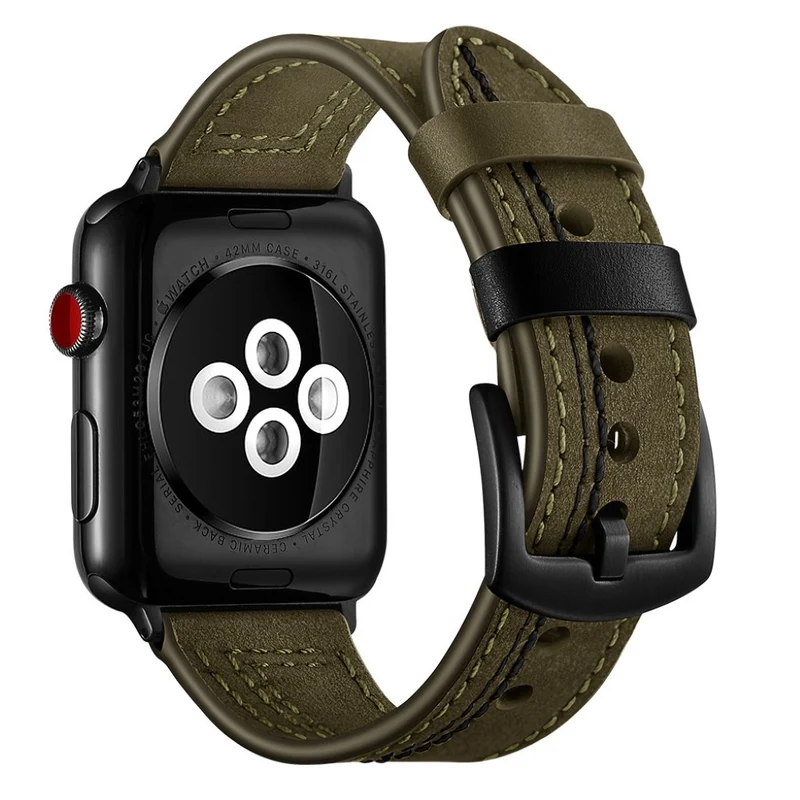 Super bequem Apple Watch Series 5 40mm Echtes Leder armband