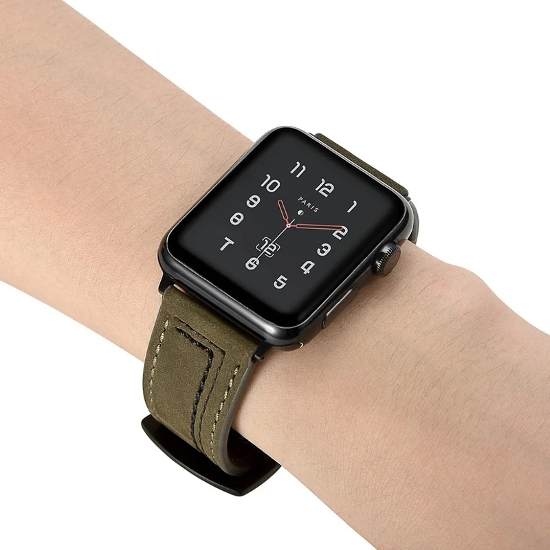 Super bequem Apple Watch Series 5 40mm Echtes Leder armband