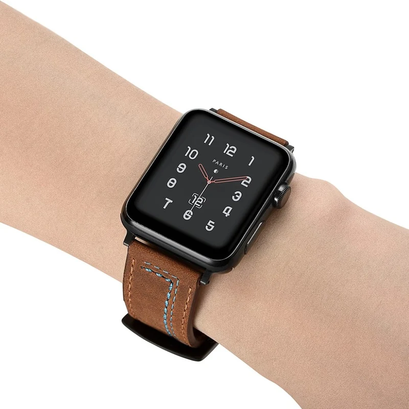 Super bequem Apple Watch Series 5 40mm Echtes Leder armband