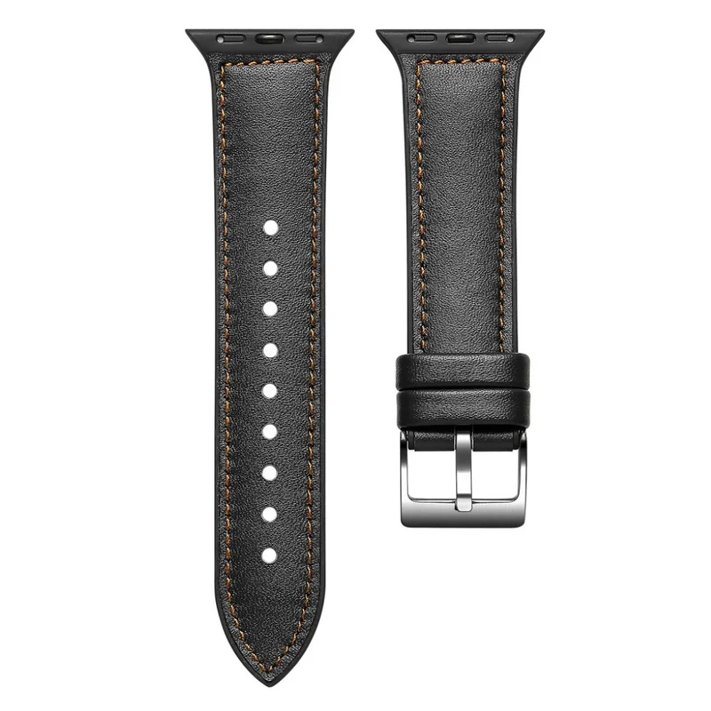Apple Watch Series 5 40mm Echtes Leder und Silikon / TPU armband