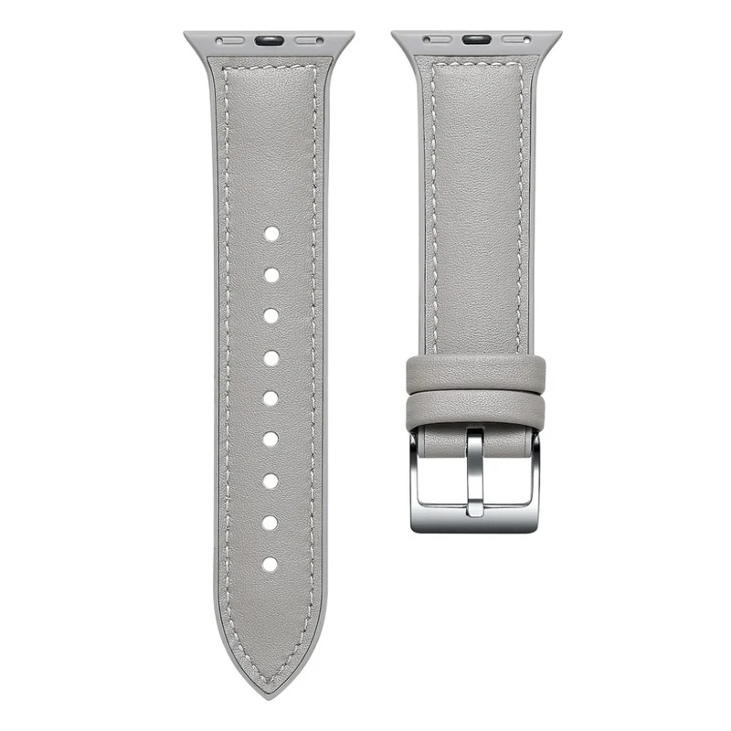 Apple Watch Series 5 40mm Echtes Leder und Silikon / TPU armband