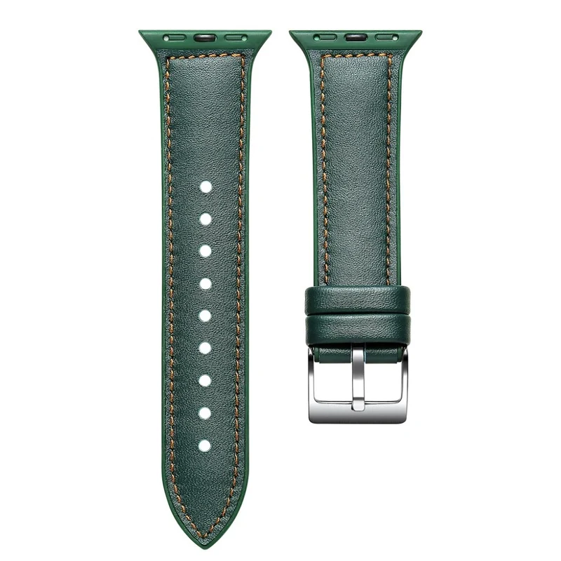 Apple Watch Series 5 40mm Echtes Leder und Silikon / TPU armband