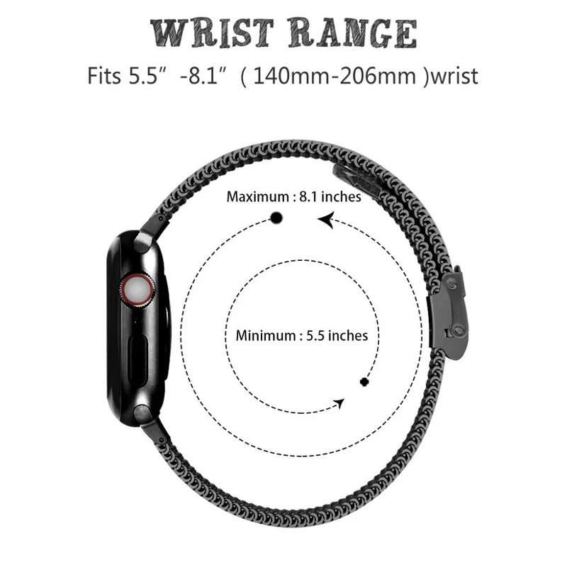 Mega stylisch Apple Watch Series 1-3 38mm Metall armband