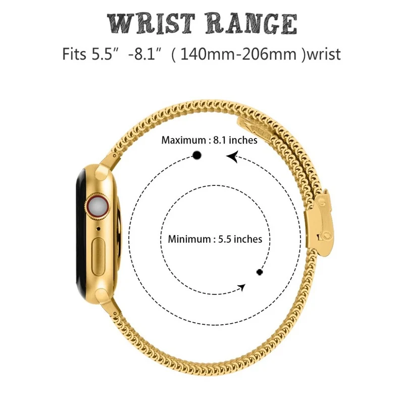 Mega stylisch Apple Watch Series 1-3 38mm Metall armband