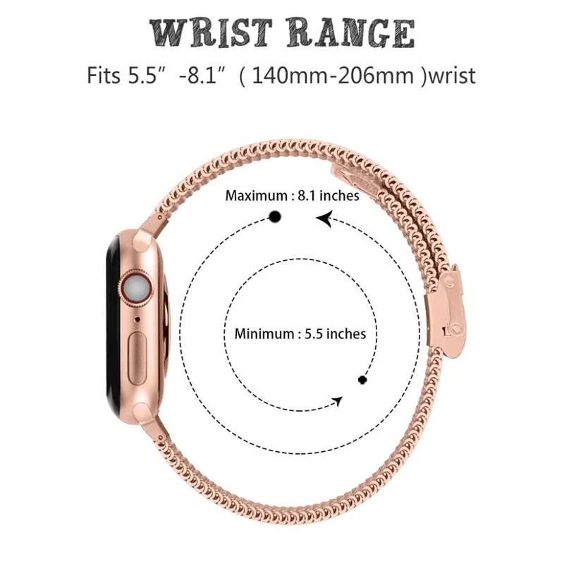 Mega stylisch Apple Watch Series 1-3 38mm Metall armband