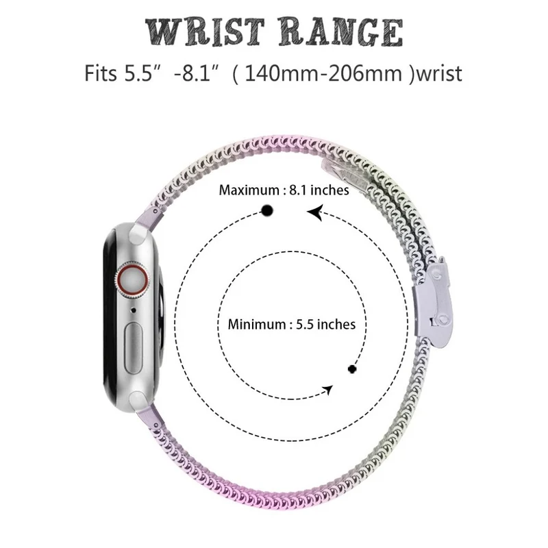 Mega stylisch Apple Watch Series 1-3 38mm Metall armband