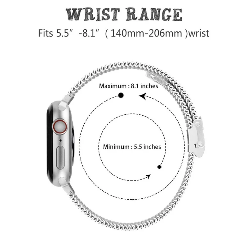 Mega stylisch Apple Watch Series 1-3 38mm Metall armband