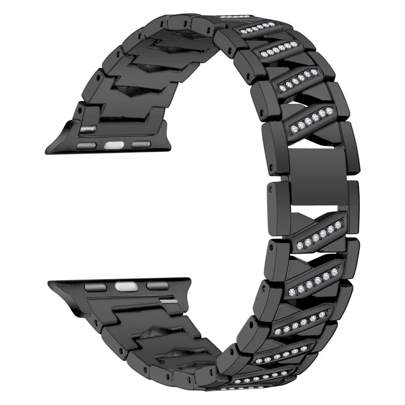 Modisch Apple Watch Series 7 41mm Metall und Strass armband