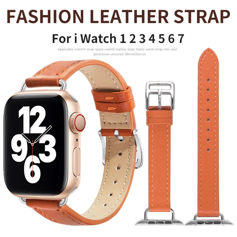 Modisch Apple Watch Series 7 41mm Kunstleder armband