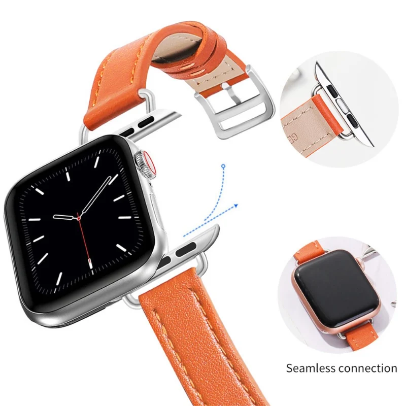 Modisch Apple Watch Series 7 41mm Kunstleder armband