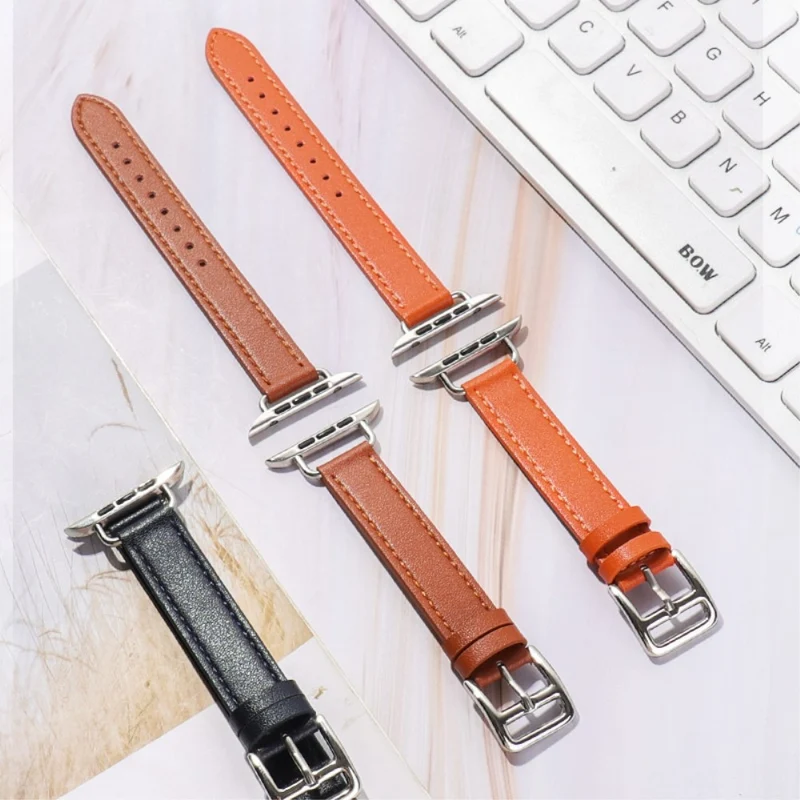 Modisch Apple Watch Series 7 41mm Kunstleder armband