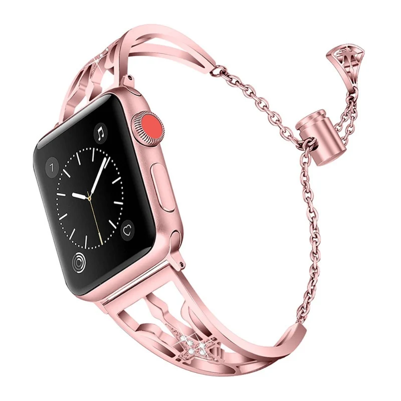 Elegant Apple Watch Series 7 41mm Metall und Strass armband