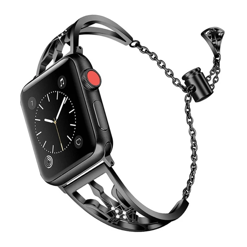 Elegant Apple Watch Series 7 41mm Metall und Strass armband